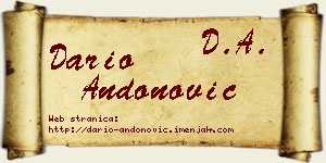 Dario Andonović vizit kartica
